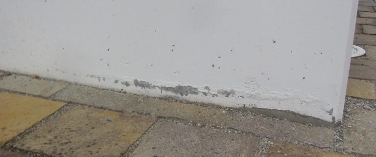 Das Bild zeigt ein Detail aus dem Gutachten Güterstalstraße Freiburg: Wahrscheinlich Schäden an Fassade, Tragkonstruktion oder Dach (z. B. Risse, Feuchtigkeit oder Abplatzungen) an einem historischen Gebäude – Teil der Bestandsaufnahme für Sanierungsempfehlungen und Denkmalschutz. Gutachten Güterstalstraße Freiburg Gebäudeschäden Tragkonstruktion Denkmalschutz Architekten Grundmann Wiedemann