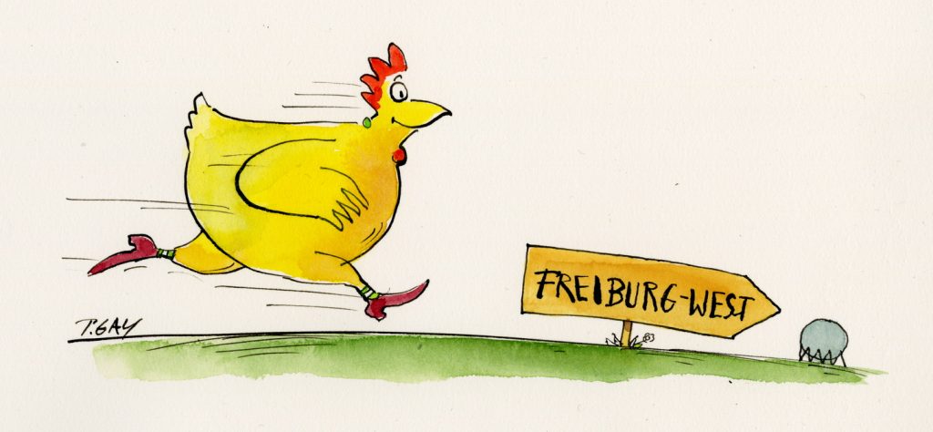 Peter Gaymann DIE KUGEL Freiburg Go West klein